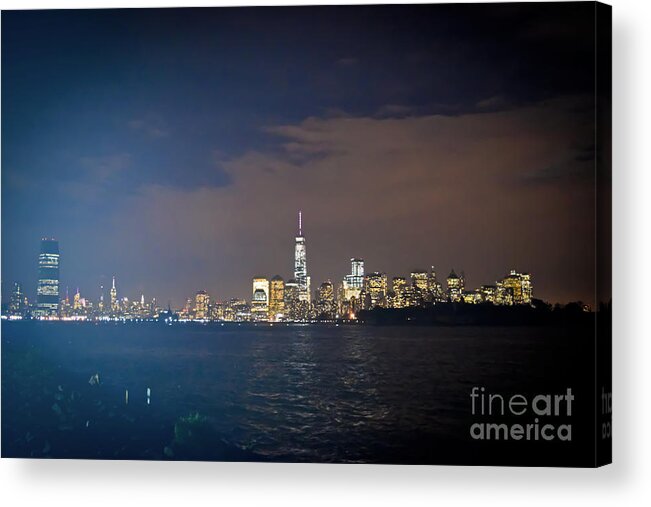  Nyc Acrylic Print featuring the photograph Cloudy NYC by PatriZio M Busnel