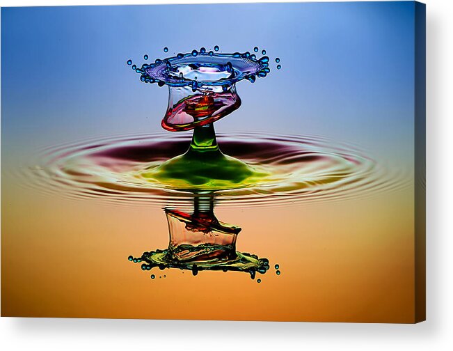 Macro Acrylic Print featuring the photograph Cmyk by Muhammad Berkati