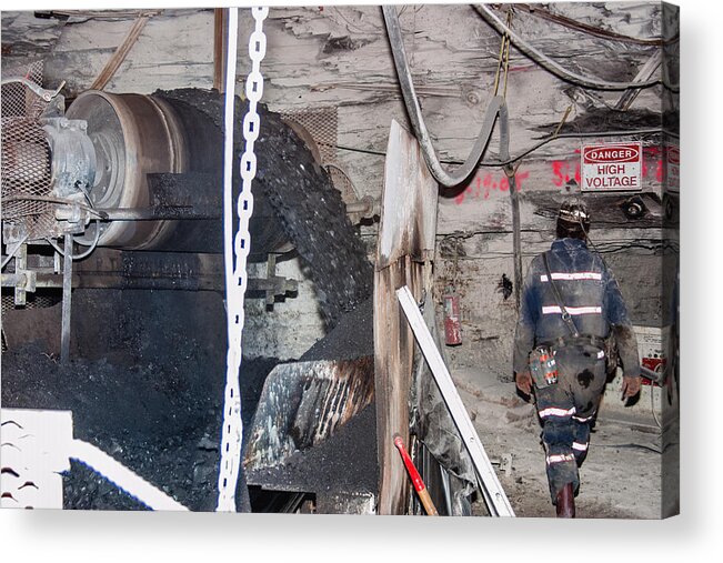 Coal Mining Acrylic Print featuring the photograph Coal Room by Mary Almond