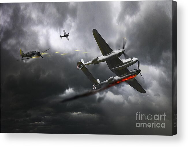 P38 Lightning Acrylic Print featuring the digital art Cobra Strike by Airpower Art