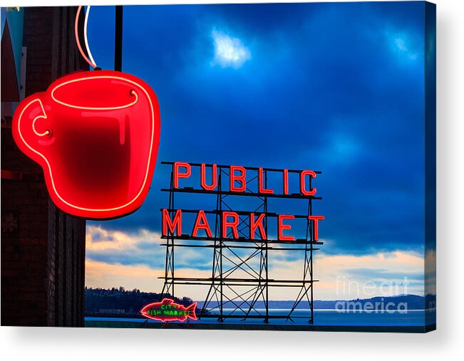 Seattle Acrylic Print featuring the photograph Coffee Clouds by Inge Johnsson