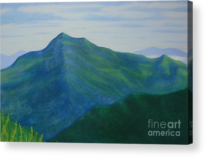 Landscape Acrylic Print featuring the painting Cold Mountain by Stacy C Bottoms