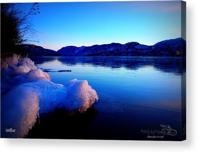 Skaha Lake Acrylic Print featuring the photograph ColdBlue by Guy Hoffman