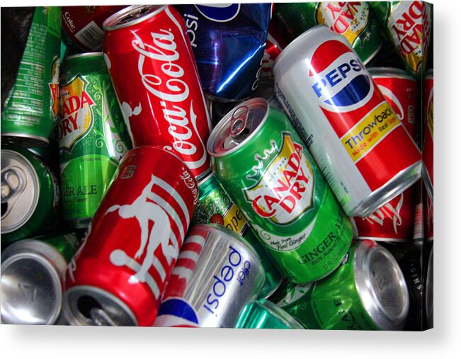 Cans Acrylic Print featuring the photograph Collection of cans 04 by Andy Lawless