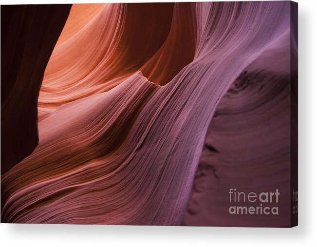 Slot Canyons Acrylic Print featuring the digital art Color wave by Angelika Drake