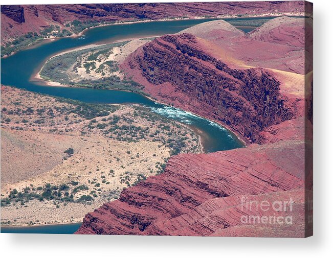 Grand Canyon National Park Acrylic Print featuring the photograph Colorado River Natural Abstract by Debra Thompson