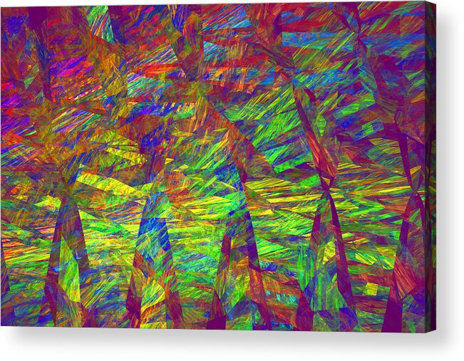 Translucent Acrylic Print featuring the photograph Colorful Computer Generated Abstract Fractal Flame by Keith Webber Jr