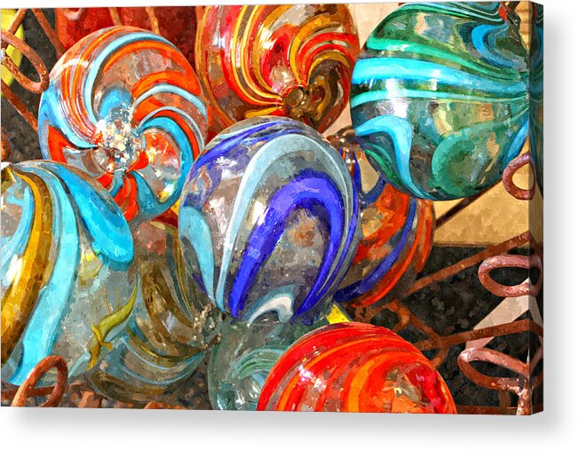 Colorful Acrylic Print featuring the photograph Colorful Spheres by Lynn Jordan