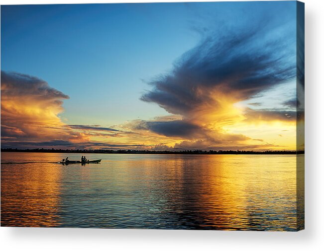 Landscape Acrylic Print featuring the photograph Colorful Sunset by Maria Coulson
