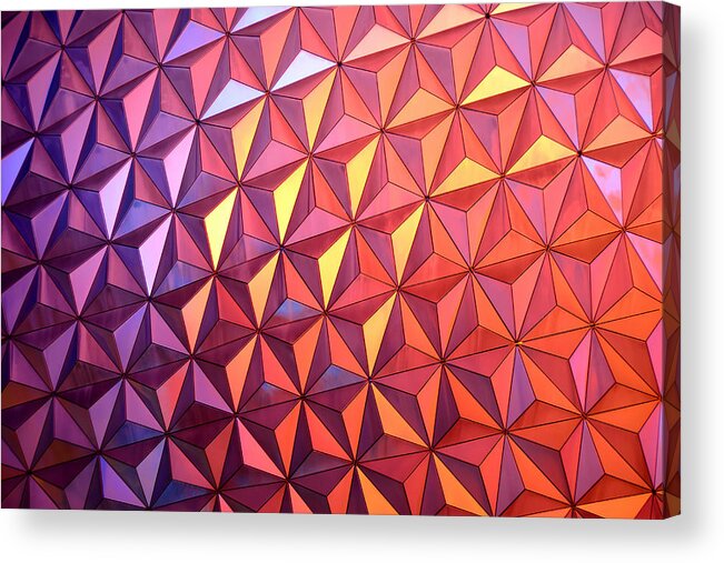 Epcot Park Florida Acrylic Print featuring the photograph Colors of Epcot by David Lee Thompson
