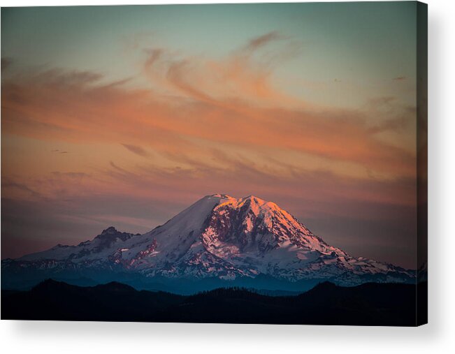 Mt Rainier Acrylic Print featuring the photograph Columbia Crest by Ryan McGinnis