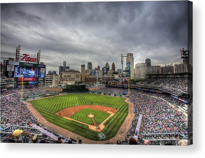 Detroit Tigers Acrylic Print featuring the photograph Comerica Park Home of the Tigers by Shawn Everhart