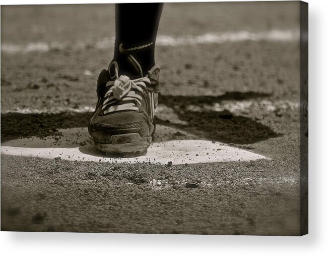Softball Acrylic Print featuring the photograph Coming Home by Laddie Halupa