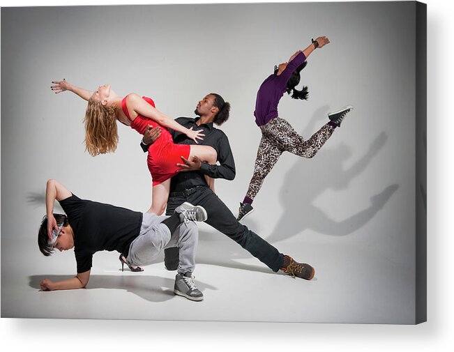 Expertise Acrylic Print featuring the photograph Community College Dance Troupe by Stephen Simpson