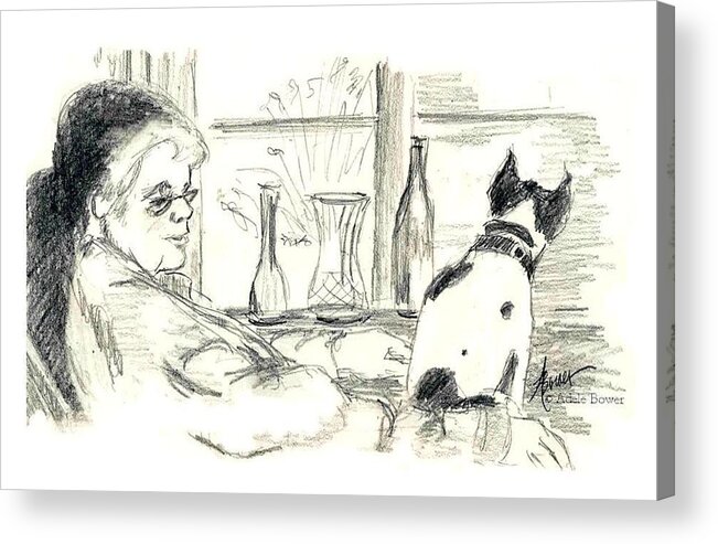 Dog Acrylic Print featuring the painting Companions by Adele Bower