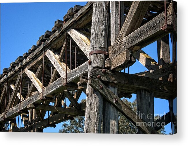 Heritage Acrylic Print featuring the photograph Compression and eritage Rail Bridge by Peter Kneen