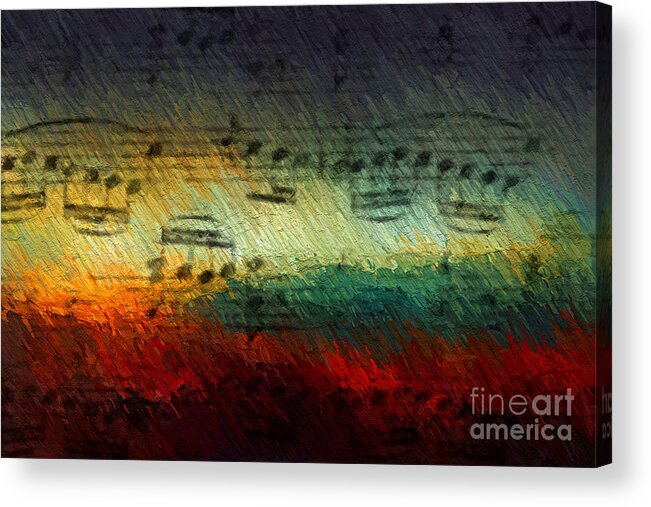 Music Acrylic Print featuring the digital art Con Fuoco by Lon Chaffin