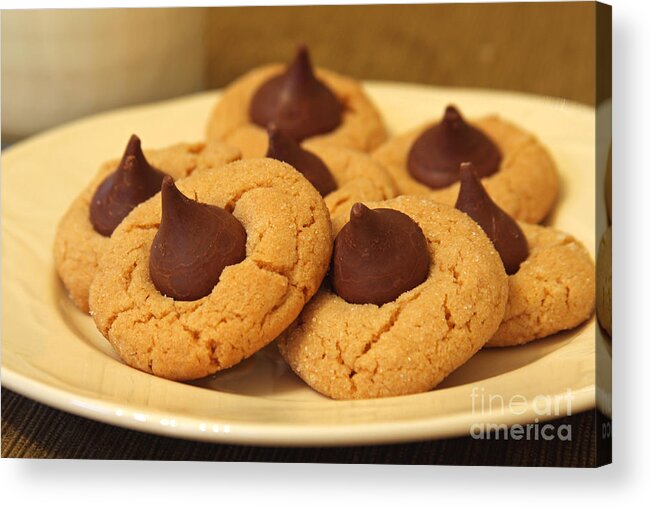 Peanut Butter Acrylic Print featuring the photograph Cookie Kisses by Jayne Carney