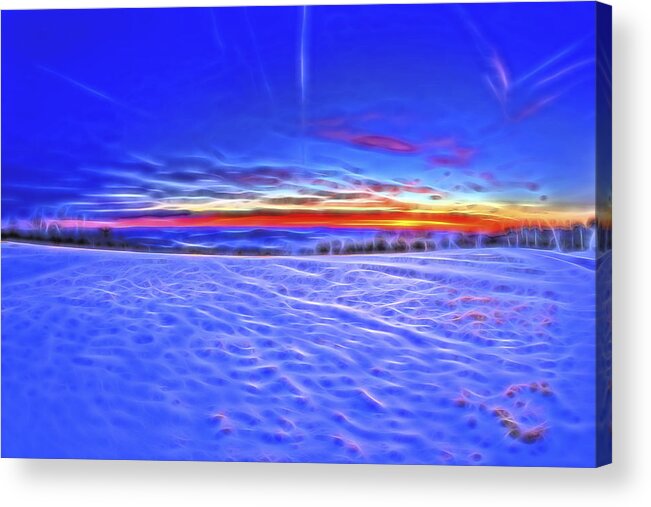 East Dover Vermont Acrylic Print featuring the photograph Cooper Hill Sunrise by Tom Singleton