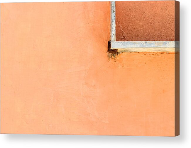 Orange Wall Acrylic Print featuring the photograph Corner Shot by Prakash Ghai