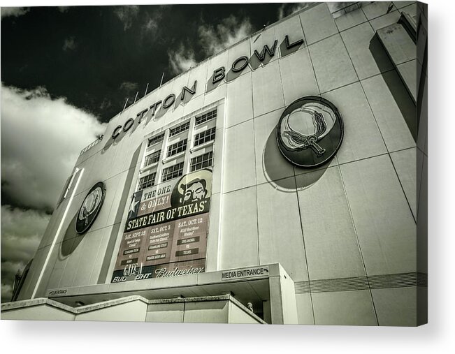 Cotton Bowl Acrylic Print featuring the photograph Cotton Bowl by Joan Carroll