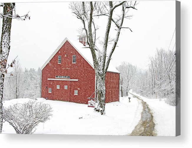 Barns Acrylic Print featuring the photograph Country Snow by Donna Doherty
