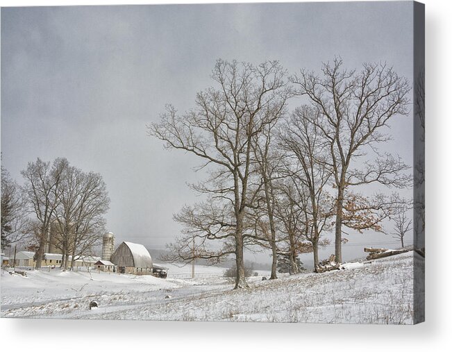 Maryland Acrylic Print featuring the photograph Countryside White by Robert Fawcett