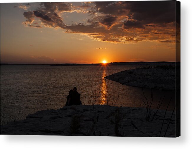 Landscapes Acrylic Print featuring the photograph Couple's Sunset in the Desert by Amber Kresge