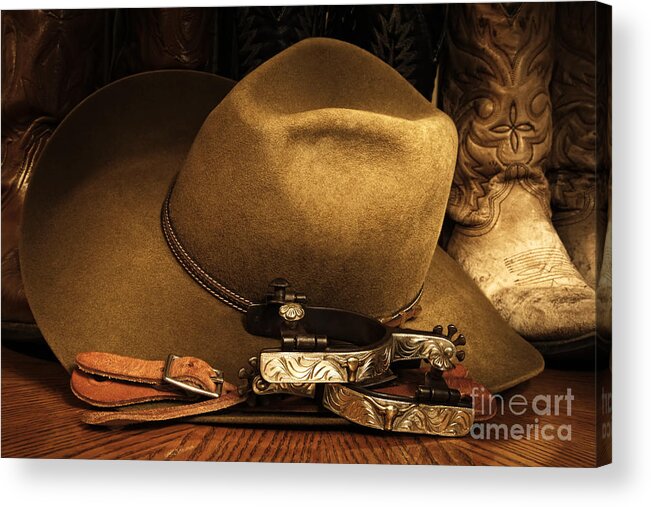 Cowboy Acrylic Print featuring the photograph Cowboy Gear by Lincoln Rogers