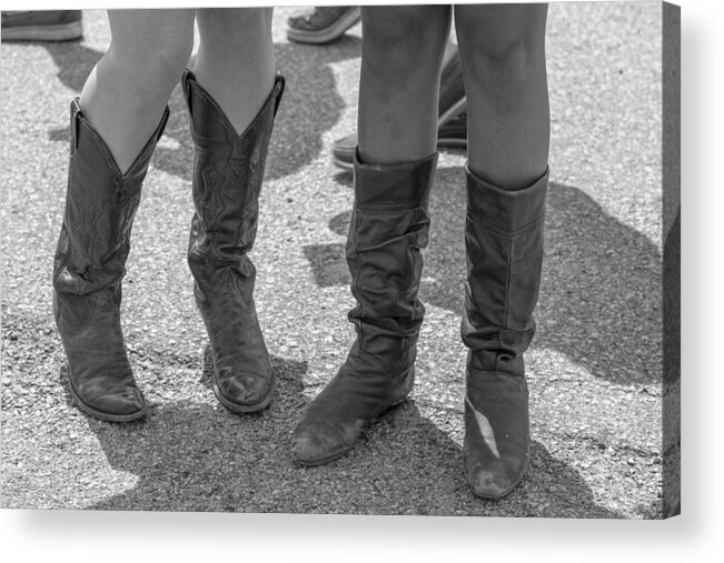 Cowboy Boots Acrylic Print featuring the photograph Cowgirl Boots by John McGraw