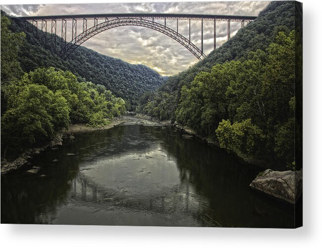 America Acrylic Print featuring the photograph Crossing The New River by Kevin Senter