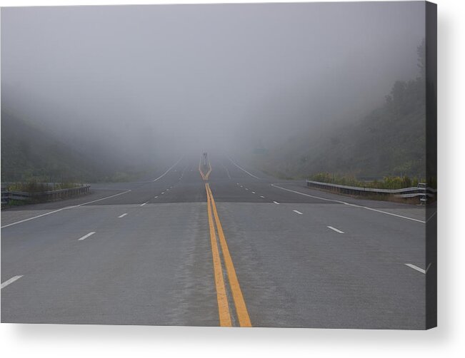 Fog Acrylic Print featuring the photograph Crossroads by Sarah McKoy