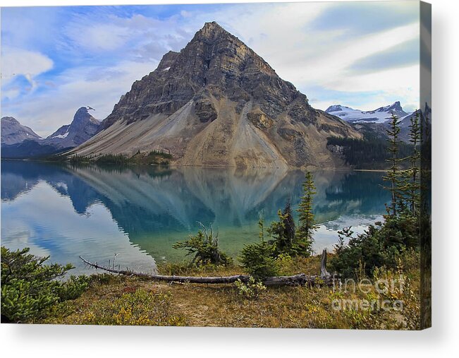 Crowfoot Mountain Acrylic Print featuring the photograph Crowfoot Mountain Banff NP by Teresa Zieba