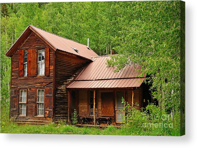 Cabin Acrylic Print featuring the photograph Crystal Cabin by Kelly Black