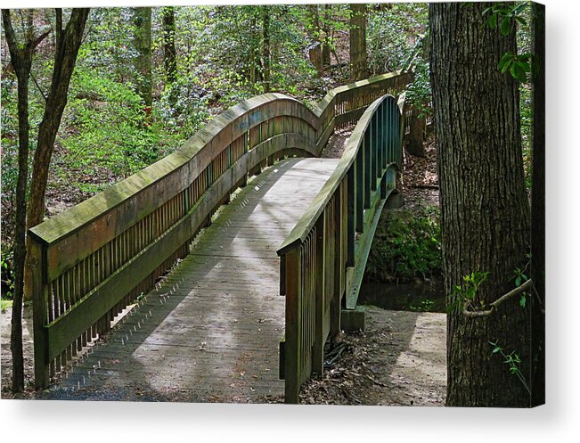 Curvy Acrylic Print featuring the photograph Curvy Footbridge by Rene Barger