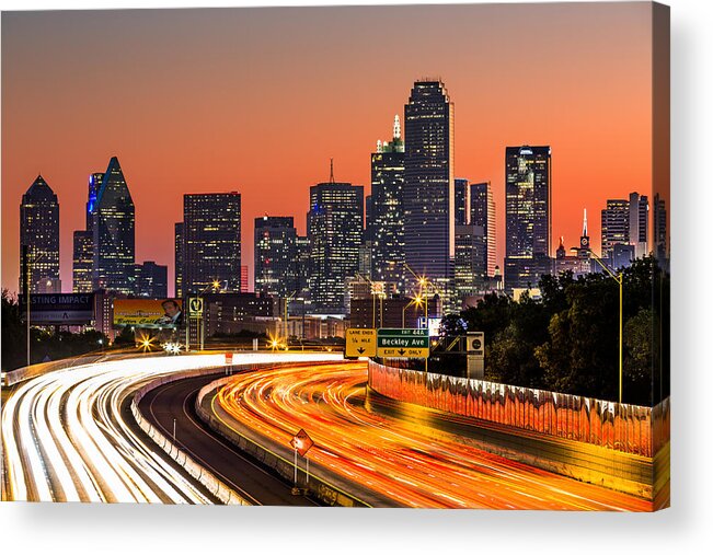 America Acrylic Print featuring the photograph Dallas Sunrise by Mihai Andritoiu