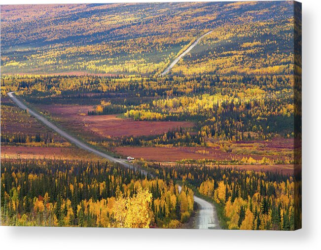 Scenics Acrylic Print featuring the photograph Dalton Highway In Autumn Season by Enn Li  Photography