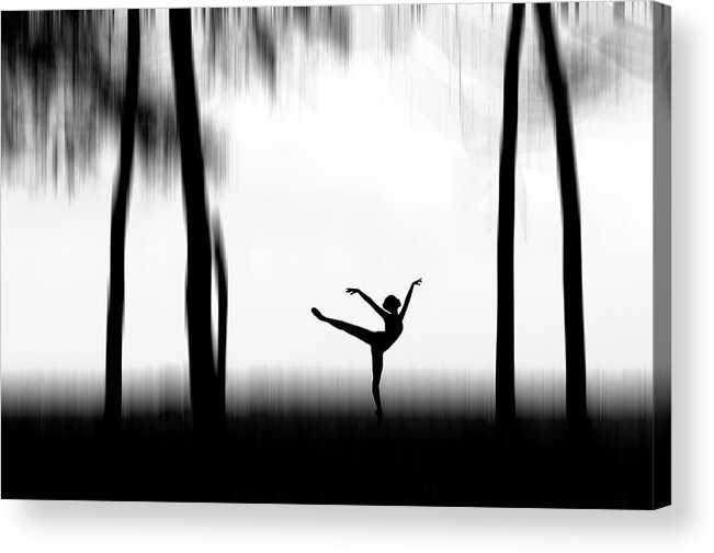 Silhouette Acrylic Print featuring the photograph Dancing by Bocah Bocor