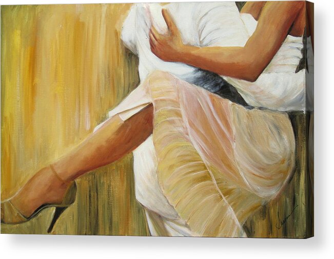 Dancing Legs Acrylic Print featuring the painting Dancing Legs by Sheri Chakamian