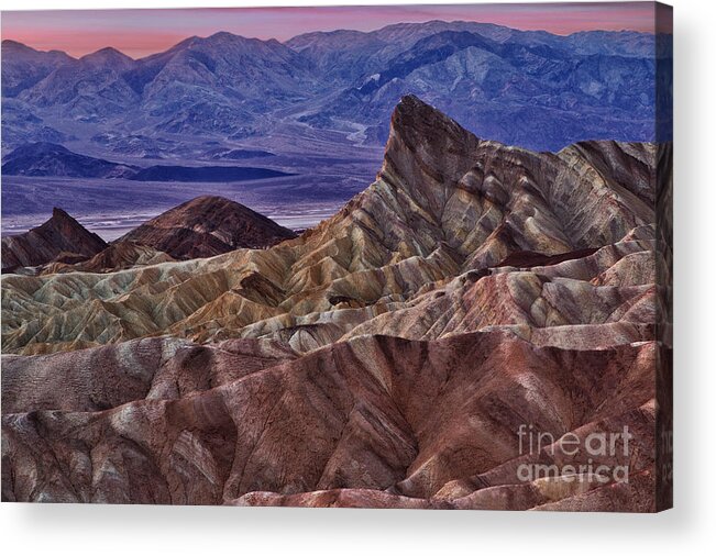 Death Valley Acrylic Print featuring the photograph Dawn at Zabriskie Point by Jerry Fornarotto