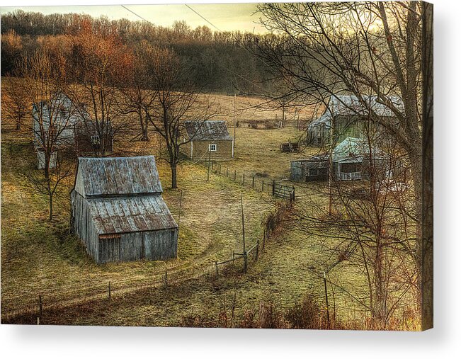 Dawn On The County Line Acrylic Print featuring the photograph Dawn on the County Line by William Fields