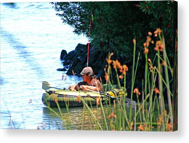 Sacramento River Delta Acrylic Print featuring the photograph Delta Fishing by Joseph Coulombe