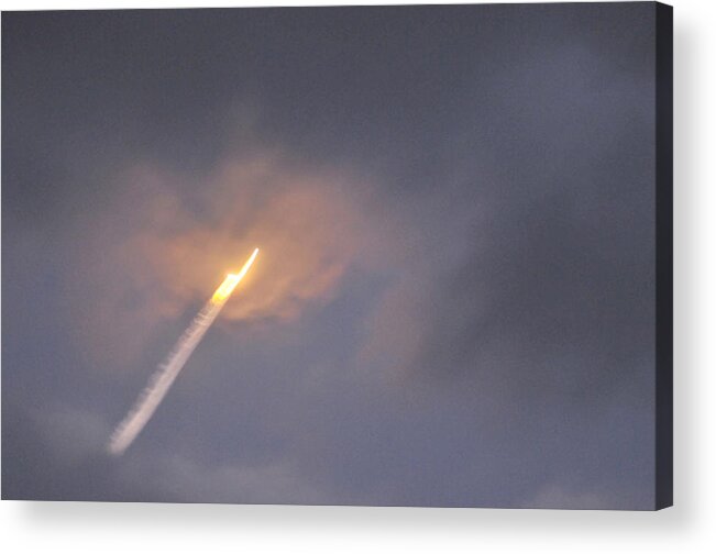 Astronomy Acrylic Print featuring the photograph Delta Iv-heavy Launch Vehicle Taking Off by Science Source