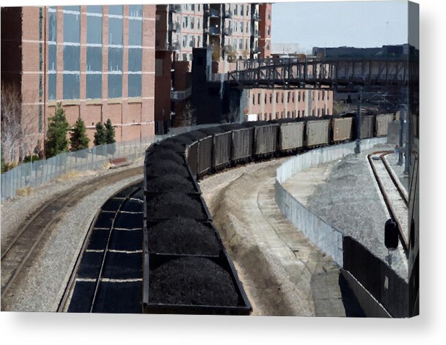 Denver Acrylic Print featuring the photograph Denver Rail Yard by Spencer Hughes