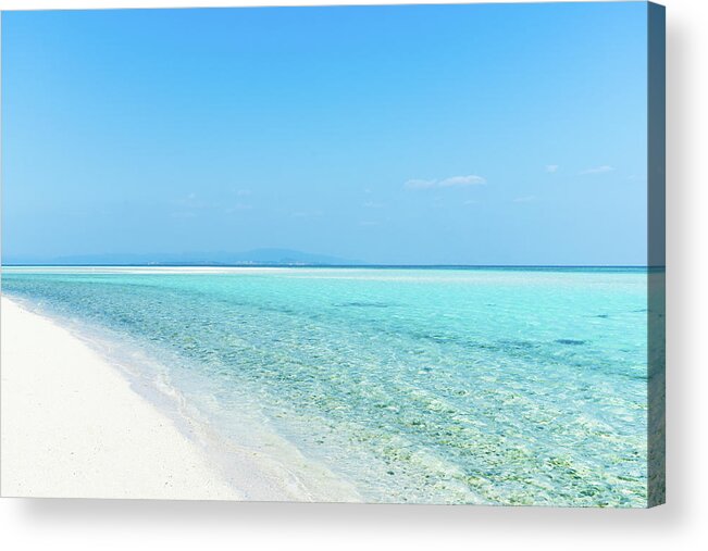 Tranquility Acrylic Print featuring the photograph Deserted White Sand Tropical Beach by Ippei Naoi