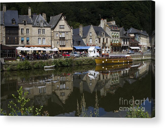 Villag Acrylic Print featuring the photograph Dinan - Old Town By The Riverside by Heiko Koehrer-Wagner