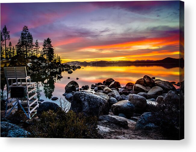 Diver's Cove Acrylic Print featuring the photograph Diver's Cove Lake Tahoe by Scott McGuire