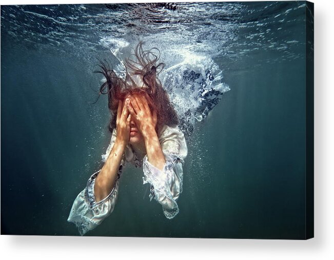 Underwater Acrylic Print featuring the photograph Do Not Cry, Alice by Artistname