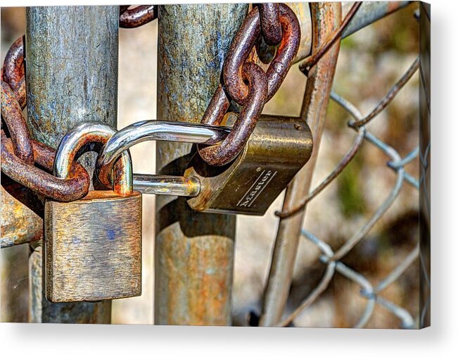 Lock Acrylic Print featuring the photograph Do Not Enter by Mark McKinney