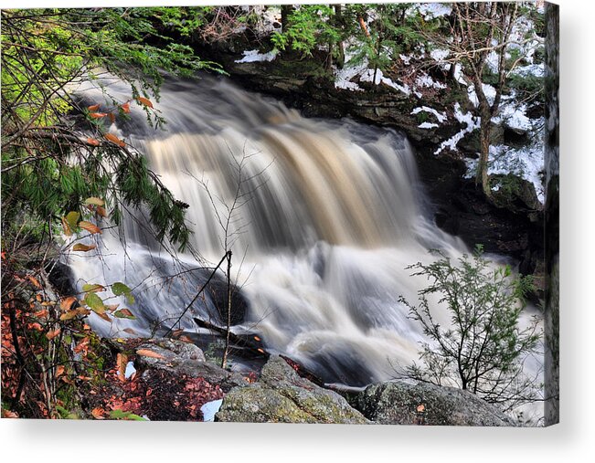 Waterfall Acrylic Print featuring the photograph Doane's Lower Falls in Central Mass. by Mitchell R Grosky